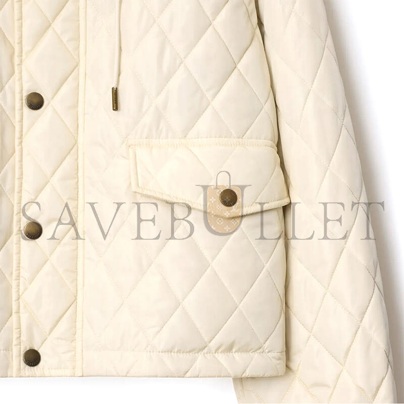 Bv*b*rry cropped nylon quilted jacket with hood 81103271